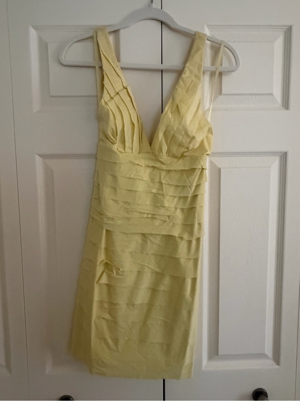 Yellow Pleated halter Women’s Dress